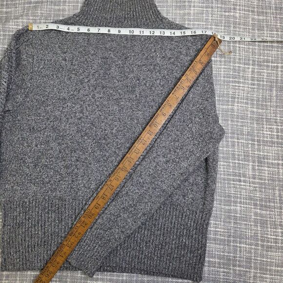 Pendleton Women’s Mockneck Sweater Merino Wool Blend Cable Heather Gray L/XL ** - Picture 6 of 11